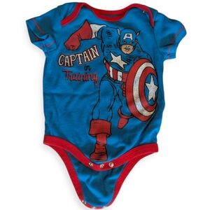 Captain America Marvel‎ Blue and Red Captain in Training Bodysuit
